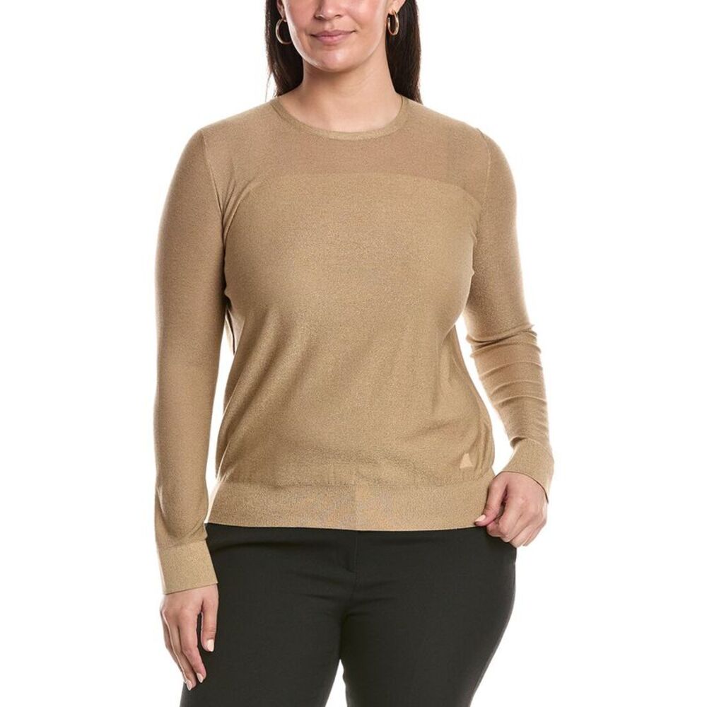 Akris Womens  Silk-Blend Top, Brown